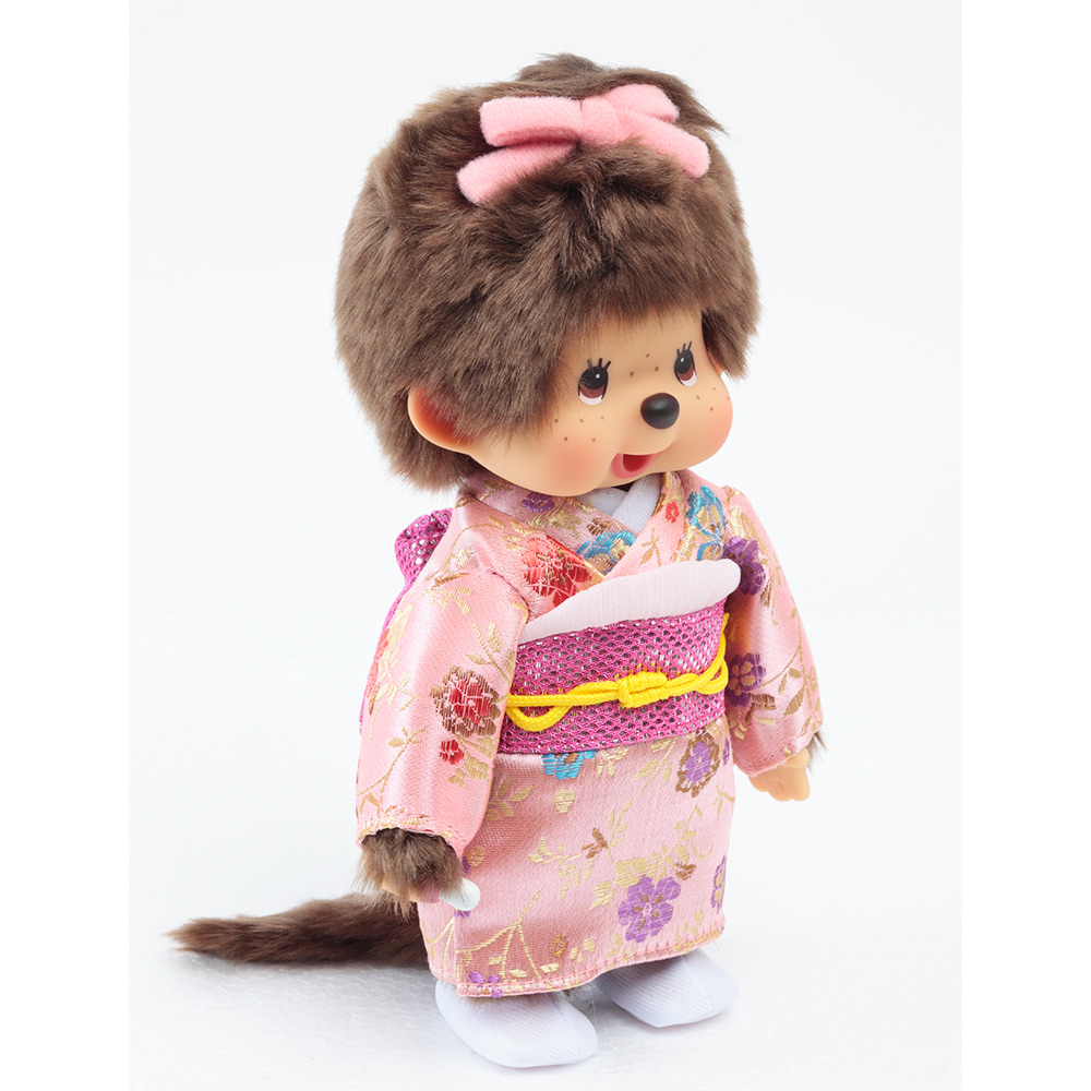 [PRE-ORDER] ตุ๊กตา ม่อนชิชิ กิโมโน สีชมพู Size S ม่อนชิชิจัง Monchhichi 14 x 8 x 21 cm นำเข้าจากญี่ปุ่น オリジナル お着物モンチッチ 女の子（ピンク） IPM-17-Z