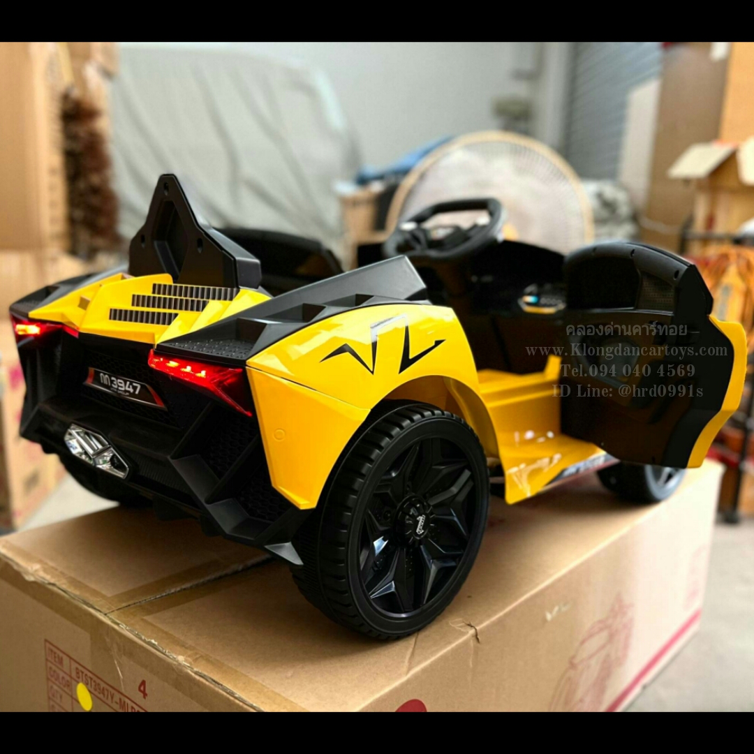 รถเด็กแบตเตอรี่แลมโบกินีสปอต💥รุ่นสีอบพิเศษ💥(บังคับบนมือถือได้,2มอเตอร์, 2แบต12V, ออกตัวสมูท, โยกสไลด์ได้, เล่นบลูทูธ USB AUXได้, มีรีโมทบูลทูธ, มีโช้ค, เปิดประตู)