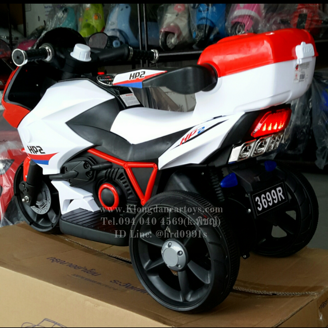 มอไซค์BMWhp2 (2มอเตอร์ แบต6v7a, เล่นusb sd mp3ได้, มีกล่องเก็บของ, มีที่กั้นตก)