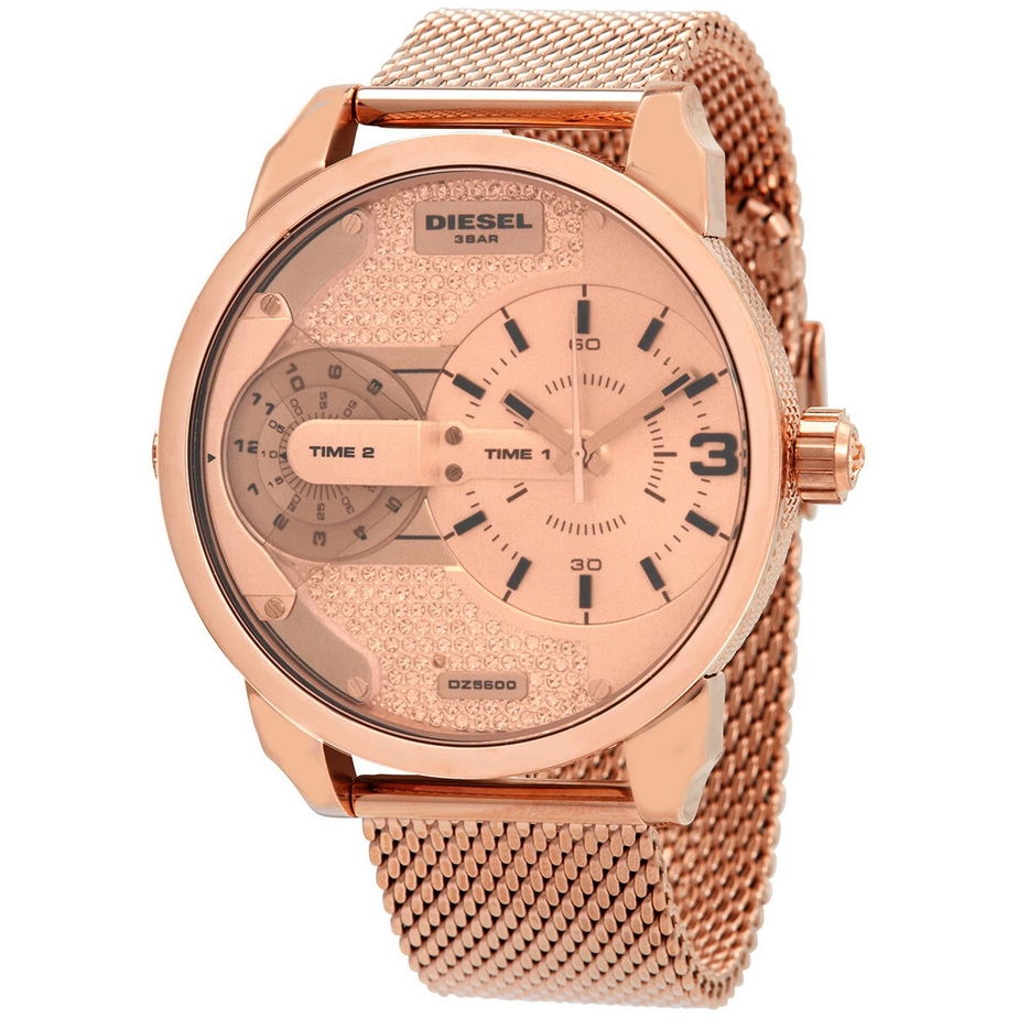 Diesel DZ5600 นาฬิกาผู้ชาย Mini Daddy Rose Gold Quartz Men's Watch
