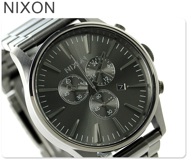 Nixon A386-632-00 นาฬิกาผู้ชาย Nixon รุ่น A386632, Sentry Chrono All Gunmetal Men's Watch