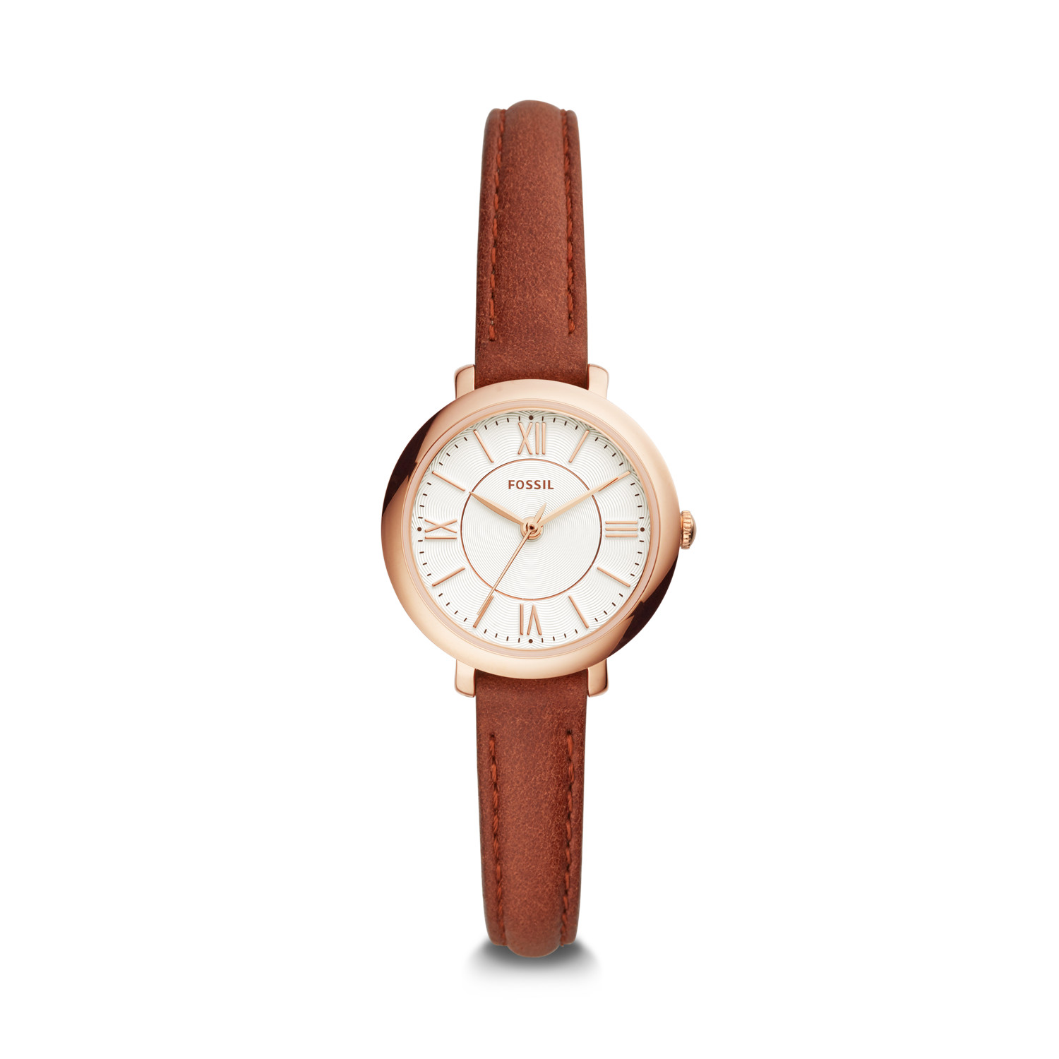 Fossil ES4412 นาฬิกาผู้หญิง Jacqueline Three-Hand Terracotta Leather Women's Watch