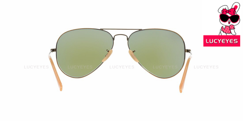 RAYBAN RB3025 167/68 AVIATOR LARGE METAL NEW COLOR Size 58 เลนส์ปรอทน้ำเงินสด 4