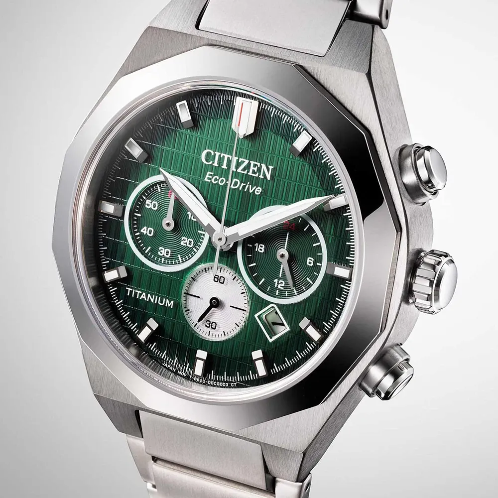 Citizen CA4691-59X นาฬิกาผู้ชาย Zenshin Chronograph Eco-Drive Super-Titanium Men's Watch