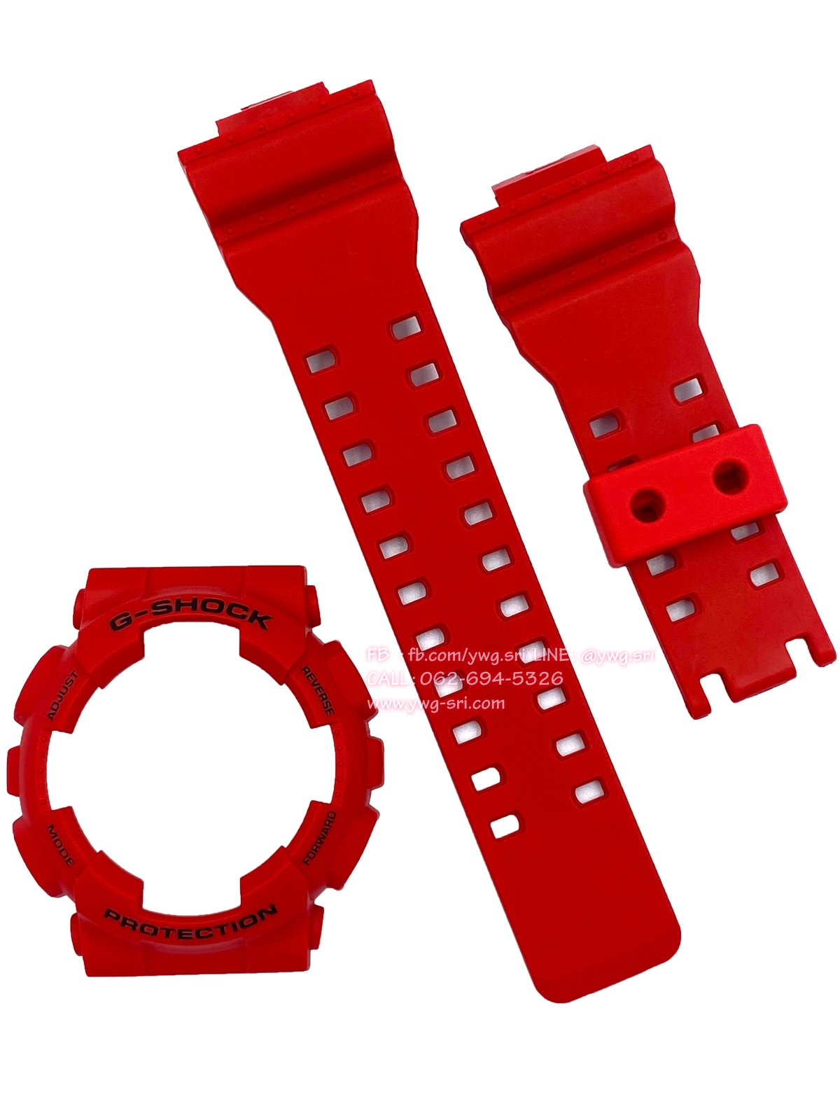 กรอบสาย G-SHOCK แท้✅ สีแดงด้านฟอนต์ดำ ใส่ได้กับรุ่น GA-100 ,GA-110 ,GA-120 ,GA-140 ,GAX-100 ,GD-100 ,GD-120