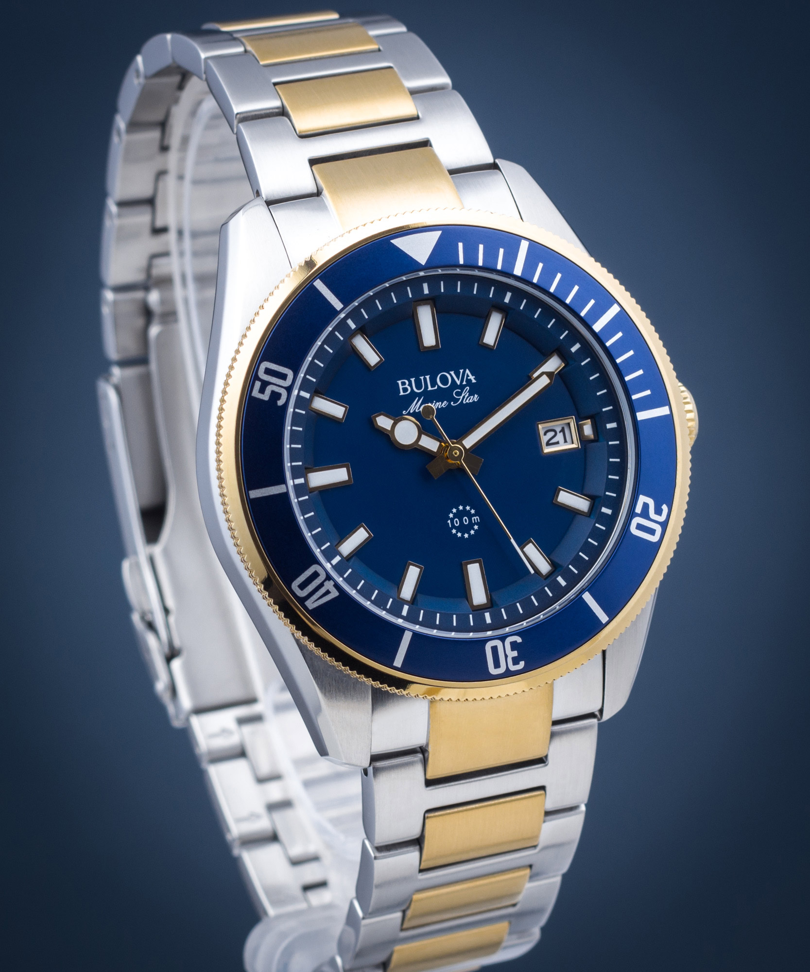 Bulova 98B334 นาฬิาผู้ชาย Marine Star Quartz Men's Watch