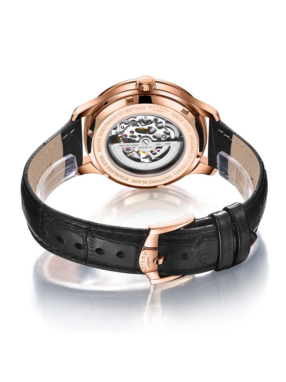 Rotary GS02942.01 นาฬิกาผู้ชาย SKELETON AUTOMATIC Men's Watch