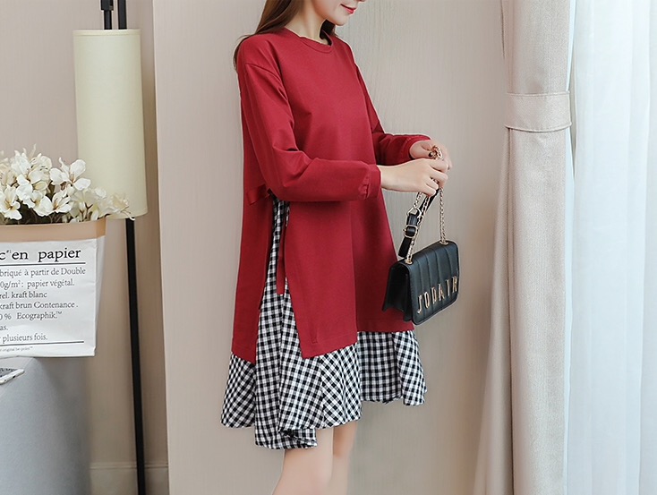 ชุดคลุมท้องแฟชั่นเทรนใหม่ แขนยาว มีโบว์ผูกด้านข้าง ใส่ได้ถึงคลอด สวยมากค่ะ M L XL XXL