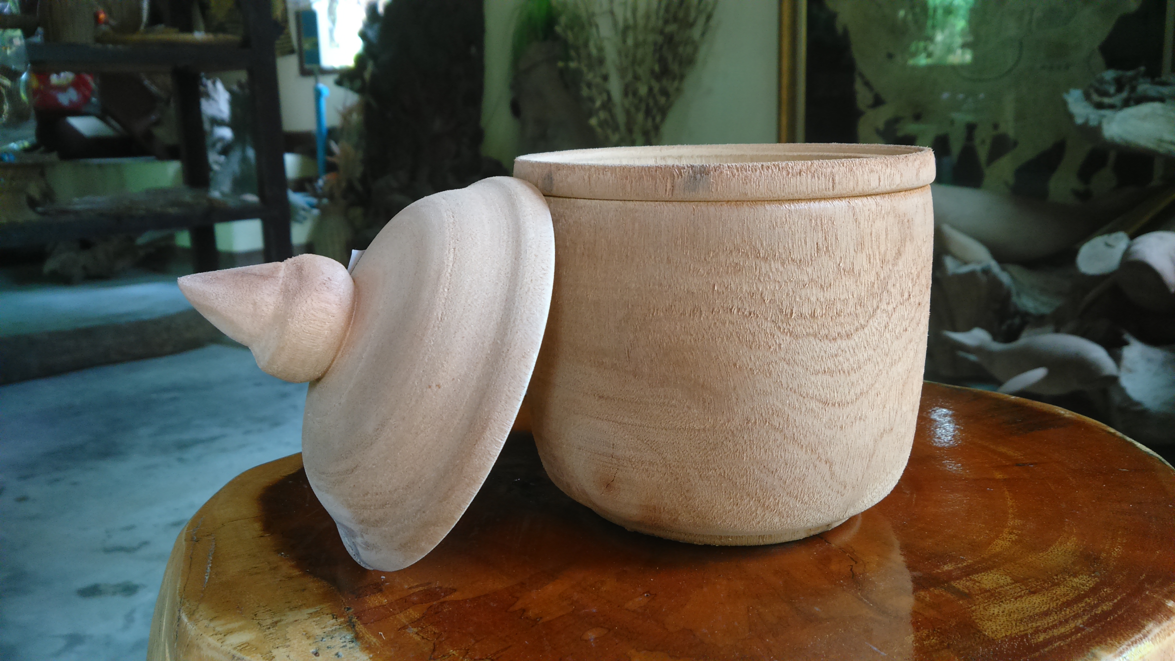 ถ้วย พร้อมฝาปิด ไม้เทพทาโร