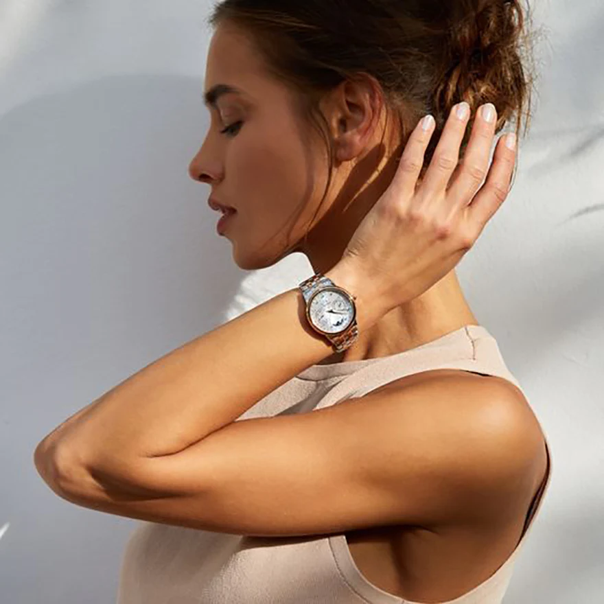 Citizen FD0006-56D นาฬิกาผู้หญิง Eco-Drive Calendrier Moon Phase Women's Watch