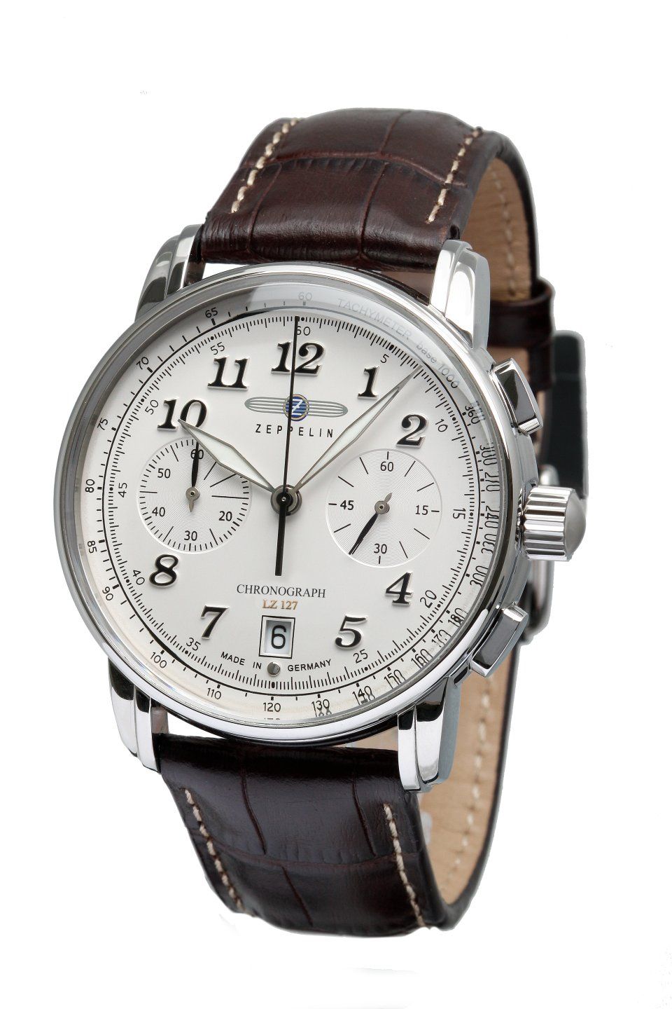 Zeppelin 8674-1 นาฬิกาผู้ชาย LZ127 Graf Zeppelin Chronograph Quartz Men's Watch Made In Germany