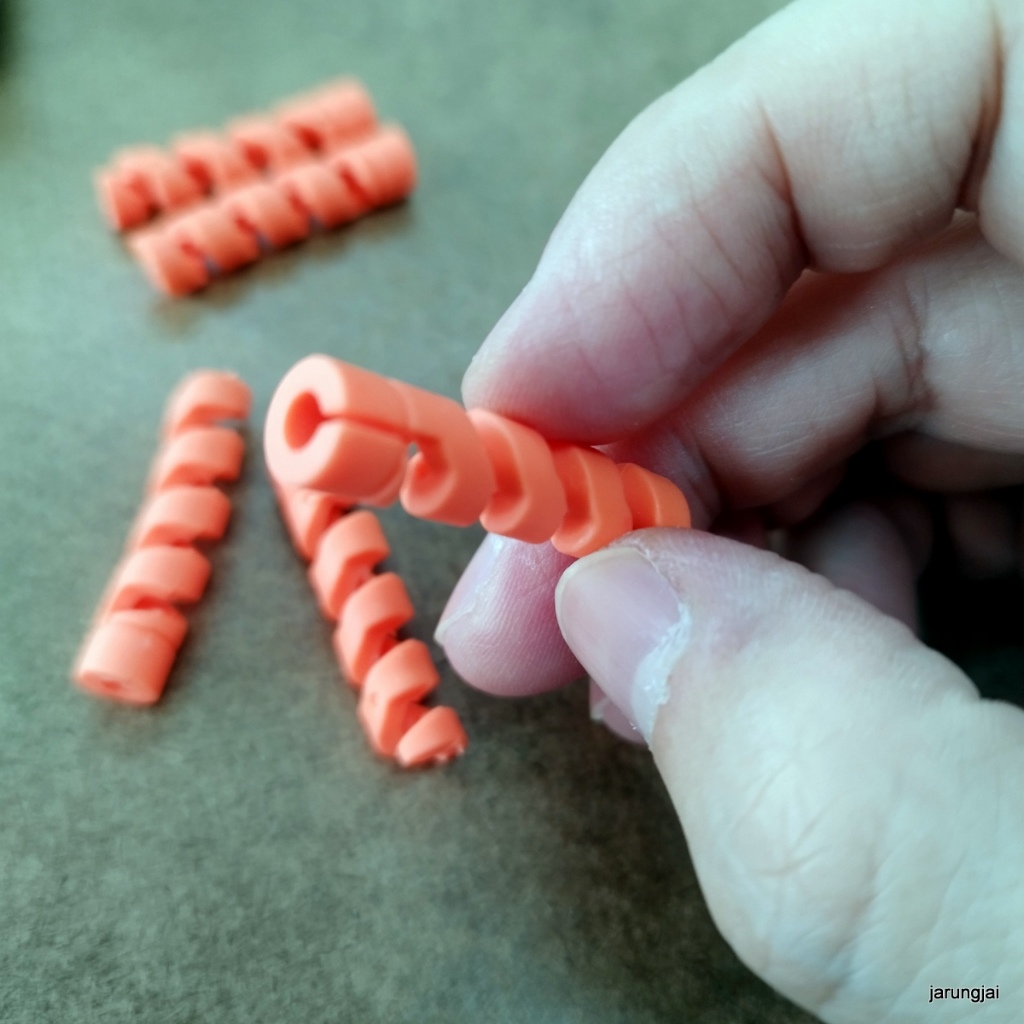 ตัวถนอมหัวชาร์จ ตัวถนอมสายชาร์จ 1 ชิ้น สีส้ม