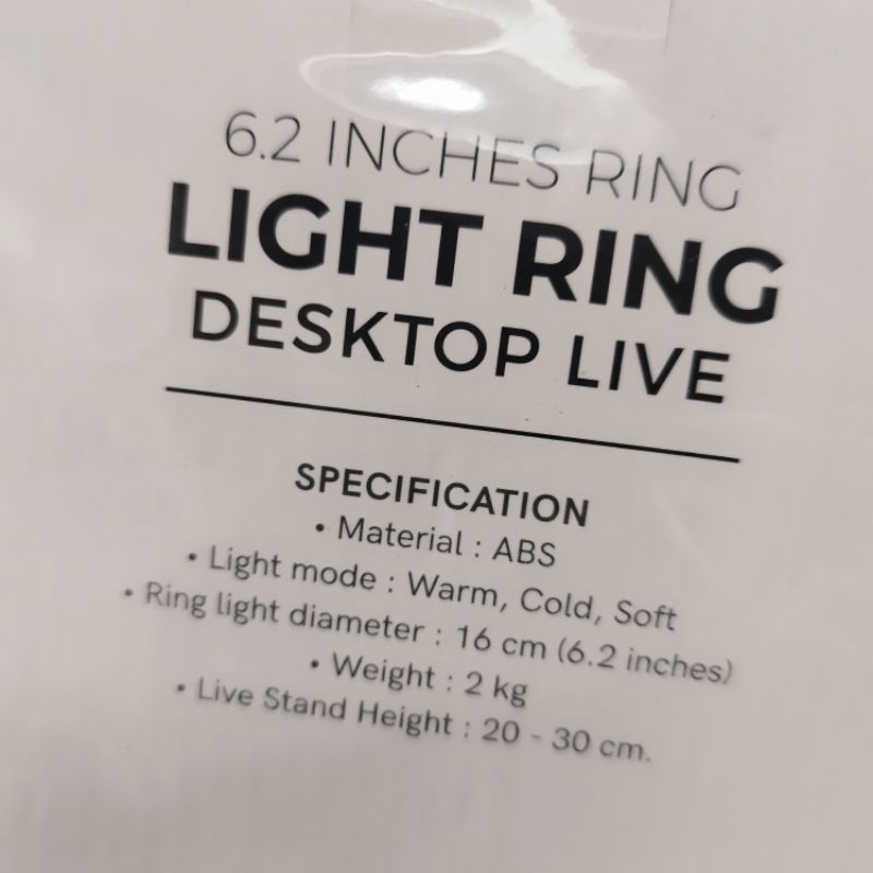 ไฟไลฟ์สด 6.2 นิ้ว พร้อมแท่น