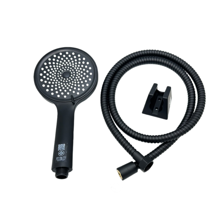 DONMARK ชุดฝักบัวสีดำ ABS พร้อมสายชุปโครเมี่ยม ปรับได้ 3 ระดับ รุ่น BM-3620