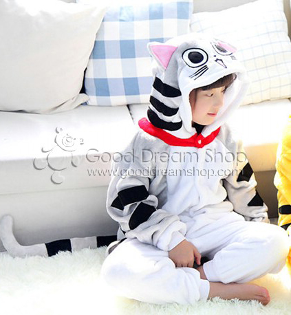 ชุดนอนมาสคอตเด็ก แมวจี้