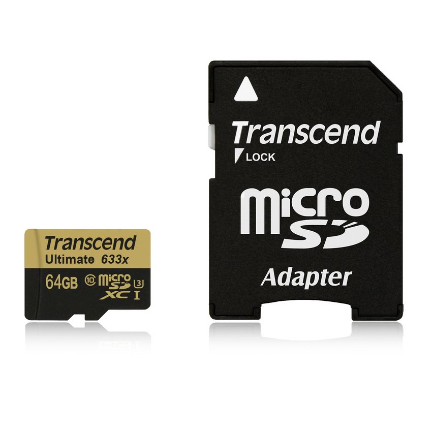 Transcend microSDXC/SDHC Class 10 UHS-I U3 633x 64GB For (Blackvue ,Thinkware , Gnet, Transcend , Macus)