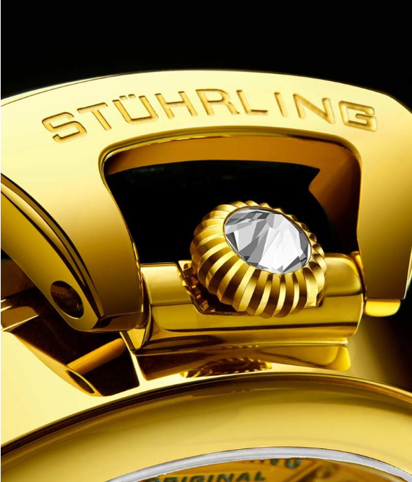 Stuhrling Original 3920.2 นาฬิกาผู้ชาย Emperor’s Grand DT Automatic Skeleton Men's Watch