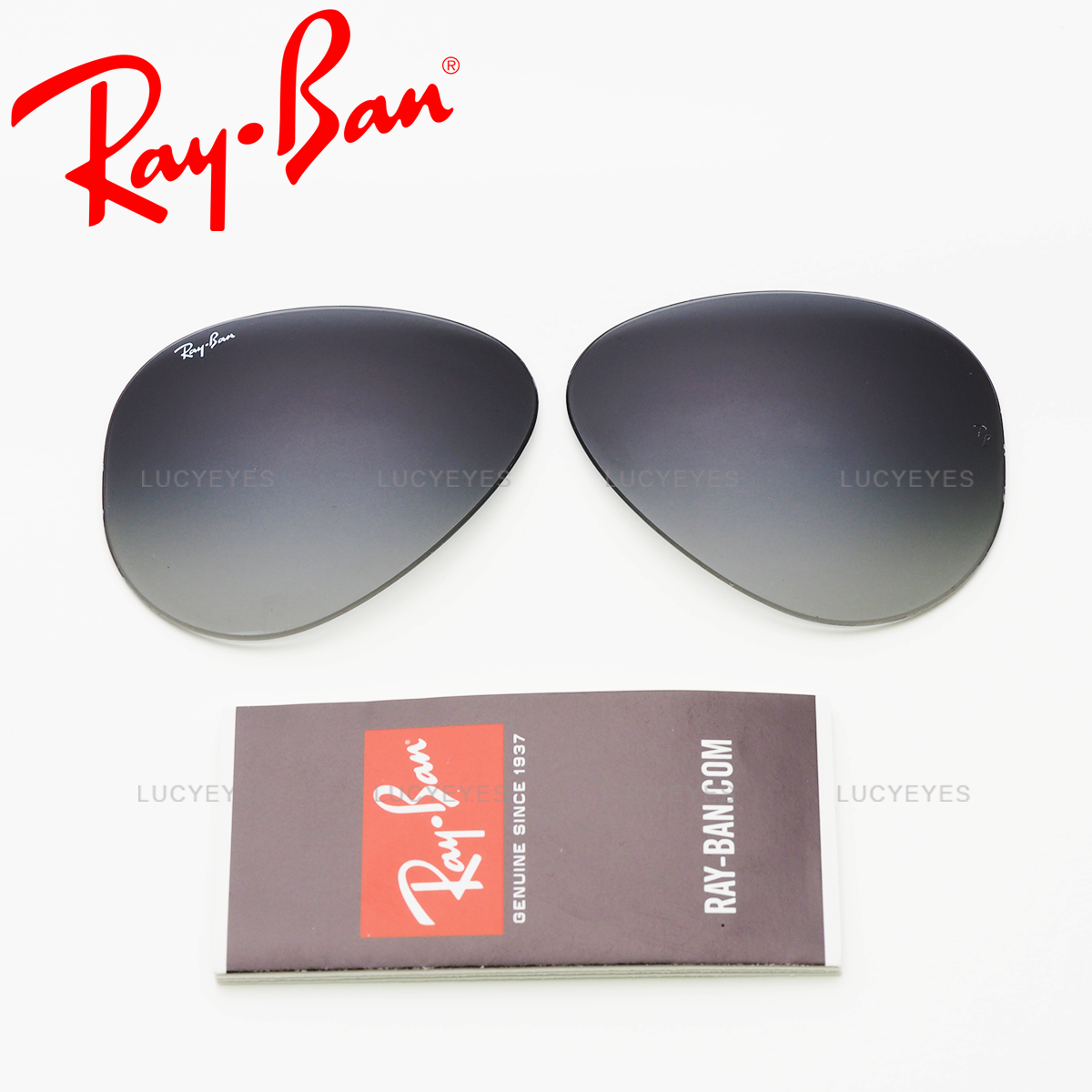 เลนส์ RAYBAN แท้ 100% RB3025 181/71, AVIATOR, เลนส์สีเทาเข้มไล่สี