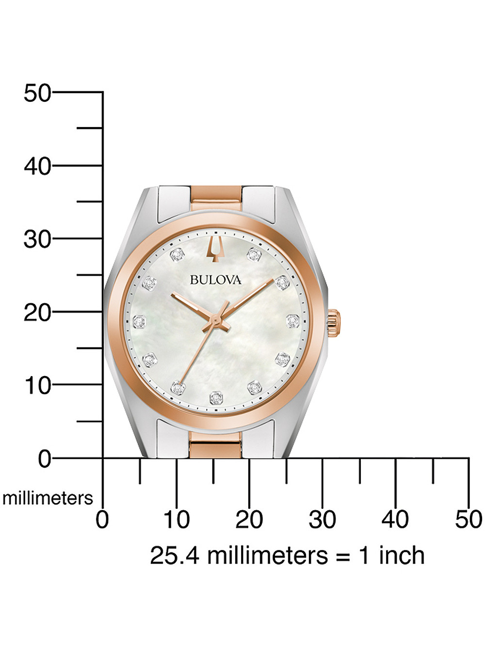 Bulova 98P207 นาฬิาผู้หญิง Surveyor Diamond Quartz Women's Watch