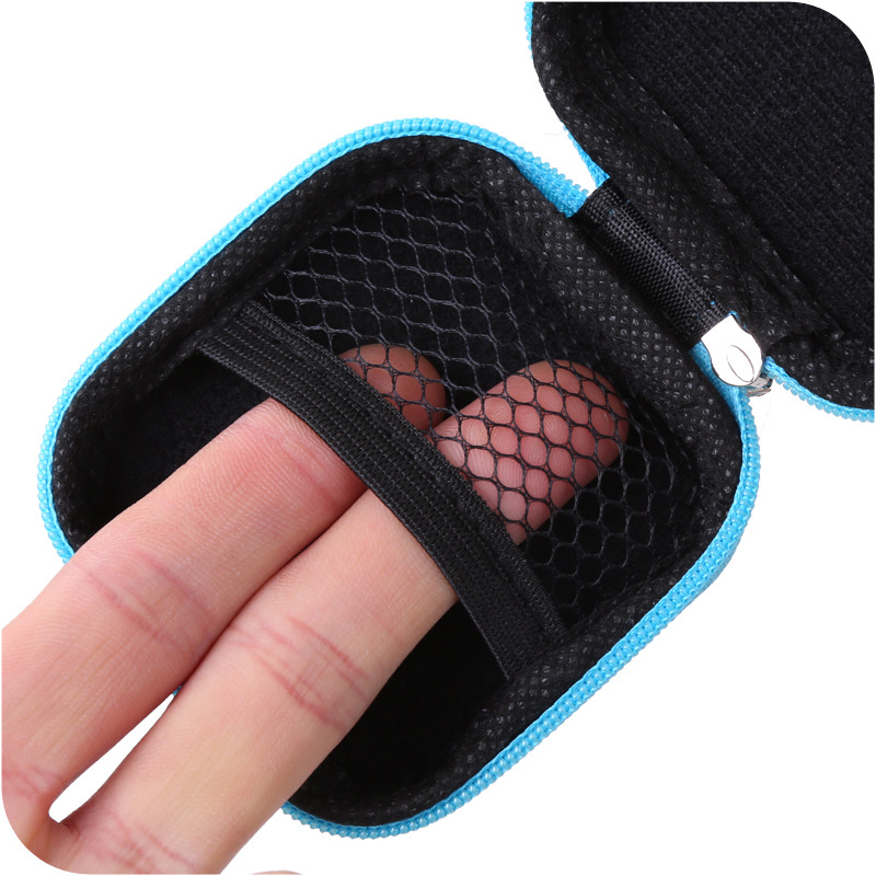 กระเป๋าใส่หูฟัง-เล็ก ทรงเหลี่ยม มีซิป กระเป๋าเก็บสายดาต้า เก็บสายมือถือ กระเป๋าใส่กุญแจ