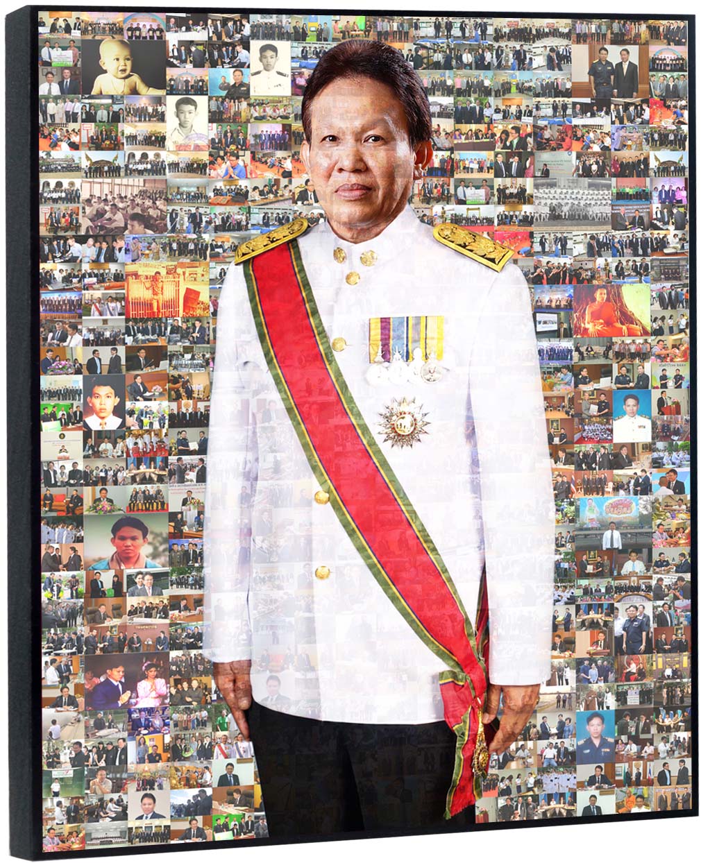 ของขวัญวันเกษียณอายุ Mosaic Photo ขนาด20x30 นิ้ว + กรอบลอย เคลือบด้าน