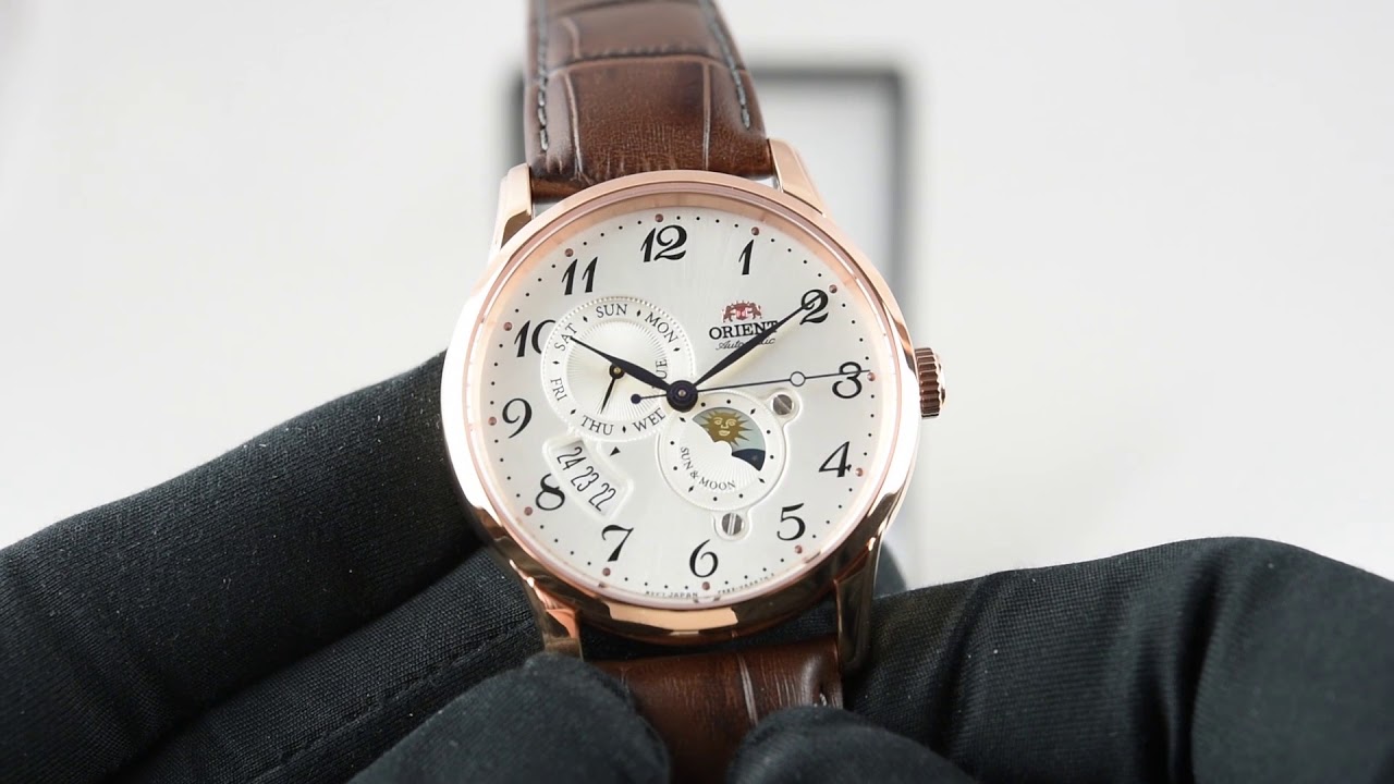 Orient RA-AK0001S10B นาฬิกาผู้ชาย Orient รุ่น RA-AK0001S10B, Sun and Moon Automatic Men's Watch