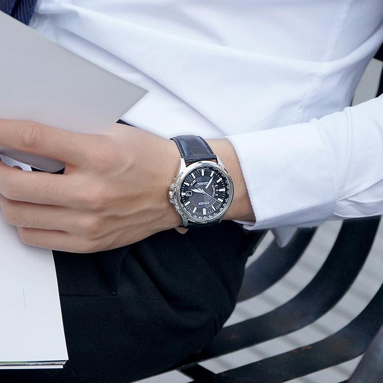 Citizen CB0180-11L นาฬิกาผู้ชาย Radio Controlled Perpetual Eco-drive World Time Men's Watch