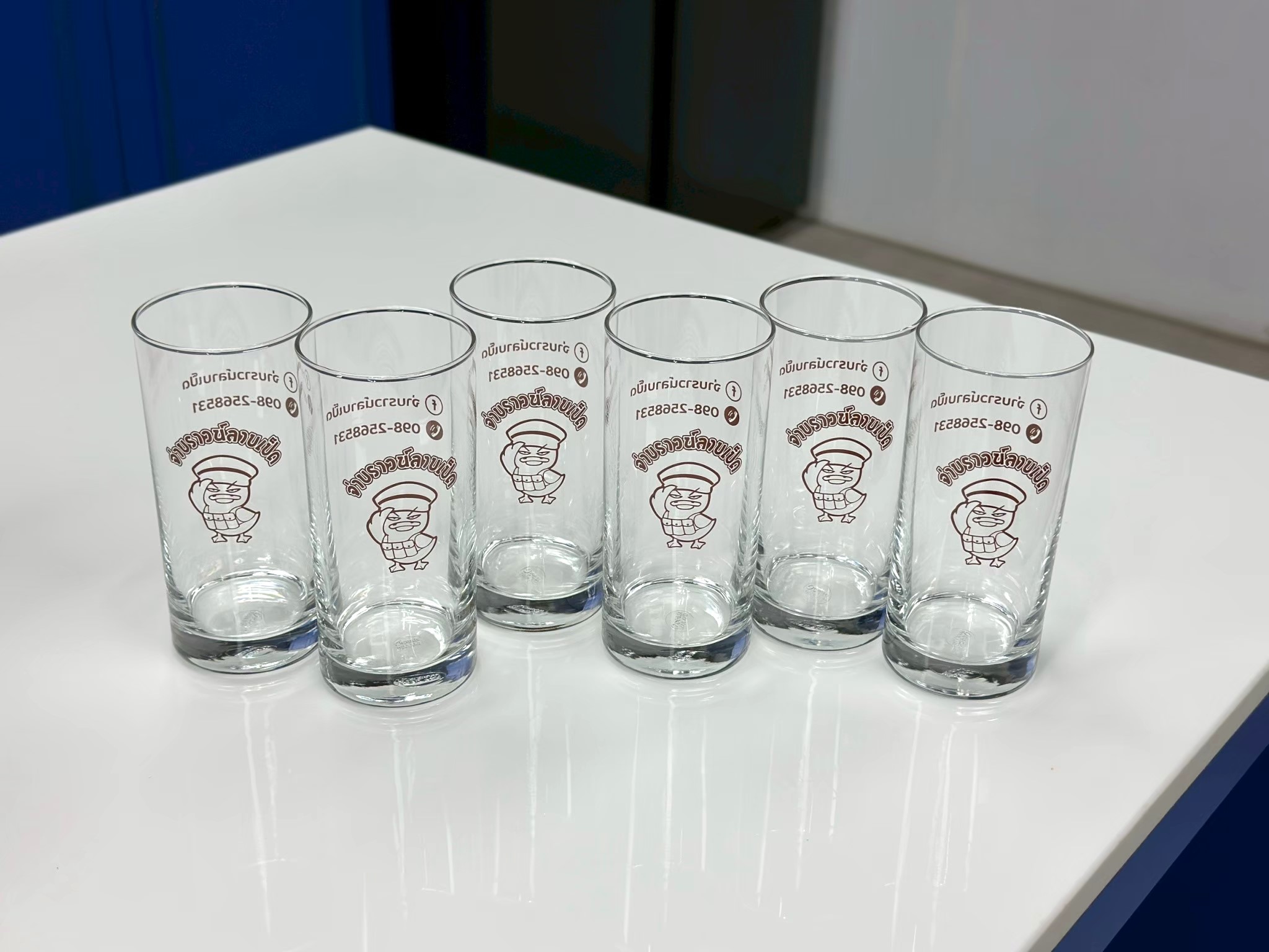 ผลงาน แก้วแตกพิมพ์โลโก้