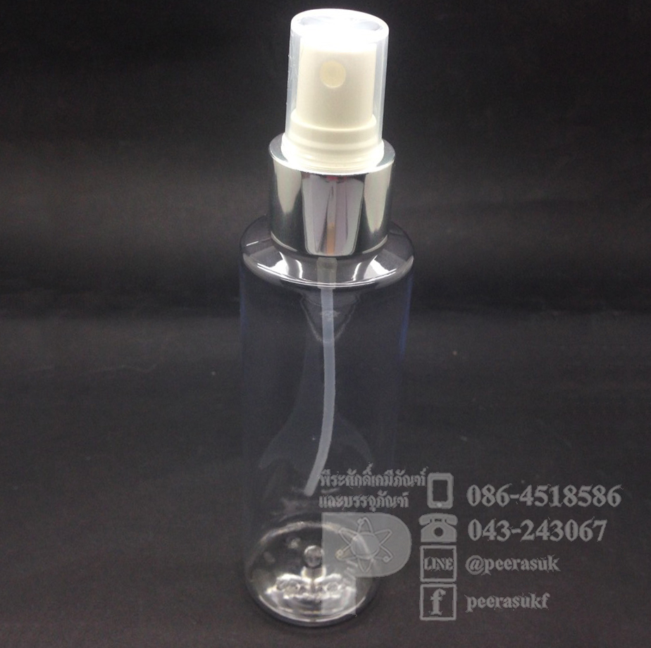 ขวด SA120 ml ใส+สเปรย์เงิน 10 ชิ้น