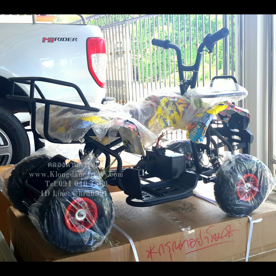 ATVคันใหญ่ลายกราฟฟิก ปี2022💥โครงรถเป็นเหล็กทั้งคัน+โช้คอัพแท้4ล้อ+ล้อยางเติมลม+คันเร่งมือบิด💥(กุญแจ2ดอก, ออกตัวสมูท, เบาะเลื่อนได้3ระดับ, 2มอเตอร์ แบต12Vลูกใหญ่, เล่นusb mp3, เบาะหนักนิ่ม) รับน้ำหนัก100KG