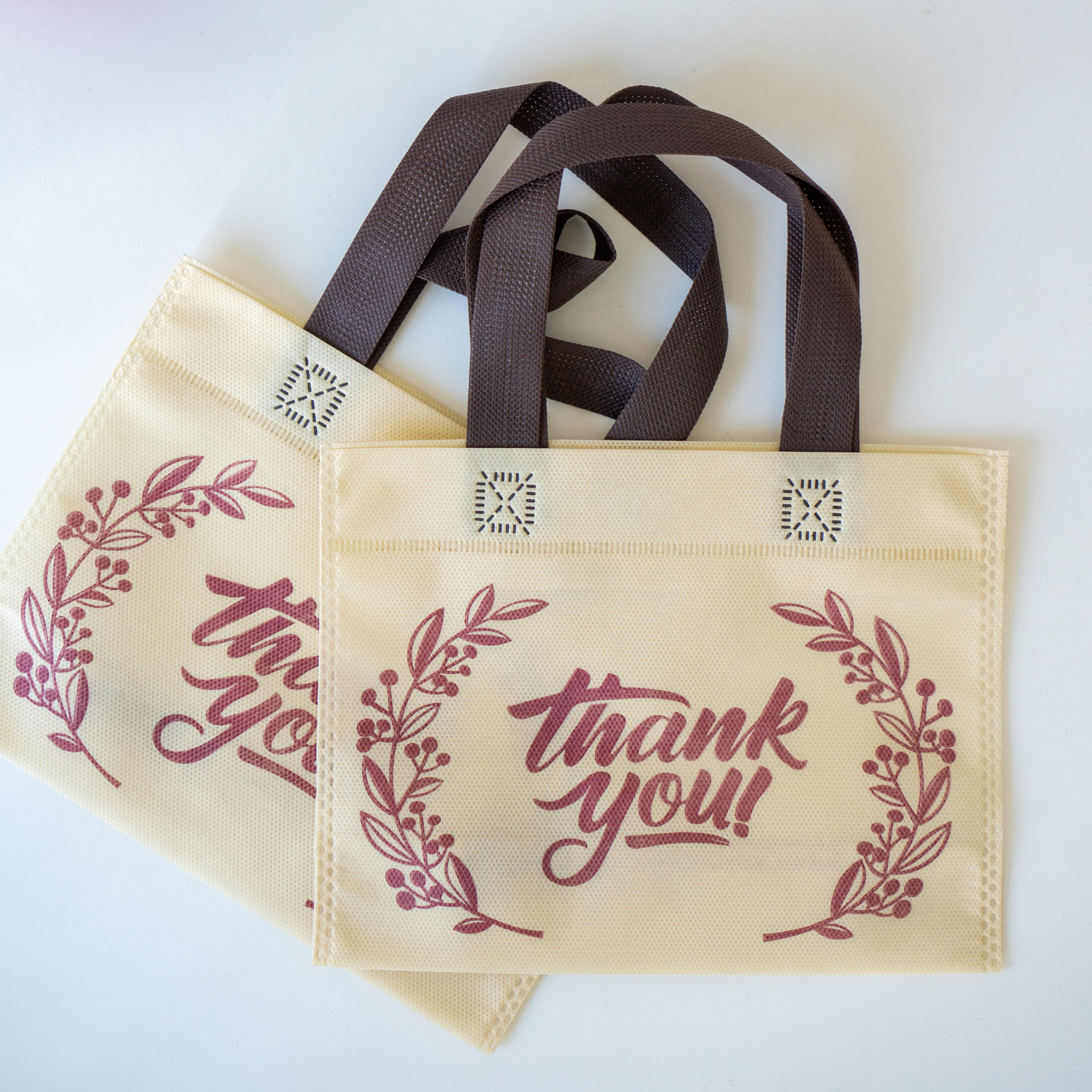 ถุงผ้าใส่ผลไม้ ใส่ขนม โลโก้ Thank You Made To Order พร้อมพิมพ์โลโก้