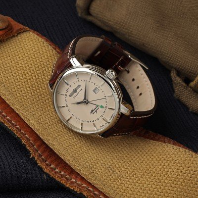 Zeppelin 8442-5 นาฬิกาผู้ชาย Atlantic GMT Quartz Men's Watch