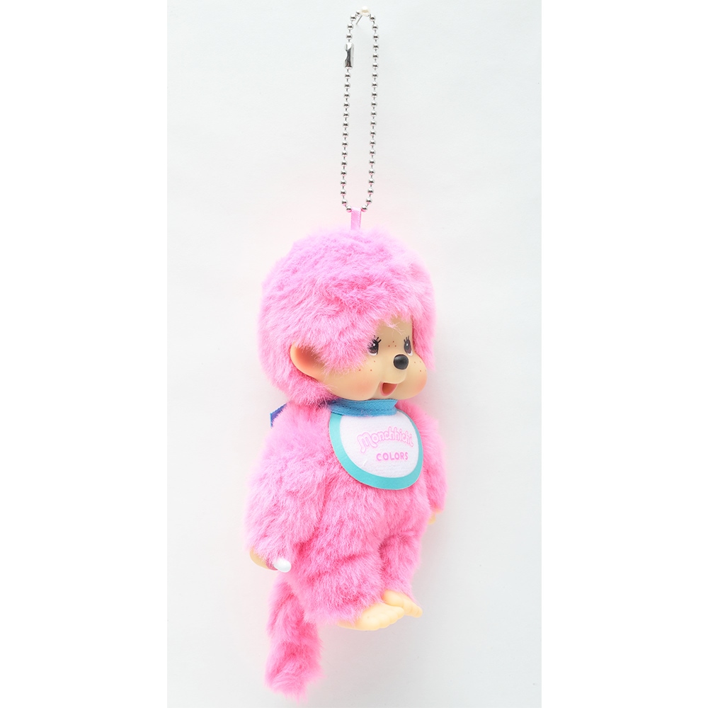 [PRE-ORDER] พวงกุญแจ ตุ๊กตา ม่อนชิชิ สีชมพูเบอร์รี่ Monchhichi COLORS Keychain Berry Pink Size SS นำเข้าจากญี่ปุ่น モンチッチCOLORS キーチェーン ベリーピンク