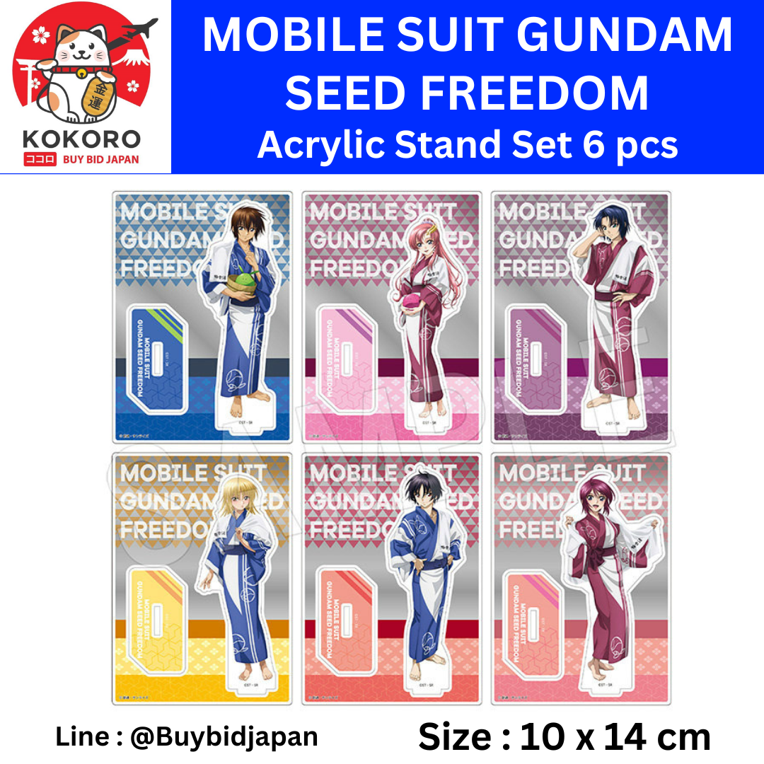 [PRE-ORDER] MOBILE SUIT GUNDAM SEED FREEDOM Acrylic Stand 6 pcs มินิอะคริลิคสแตนด์ ครบเซ็ท 6 อัน Size : 10 x 14 cm นำเข้าจากญี่ปุ่น 機動戦士ガンダムSEED FREEDOM アクリルスタンド