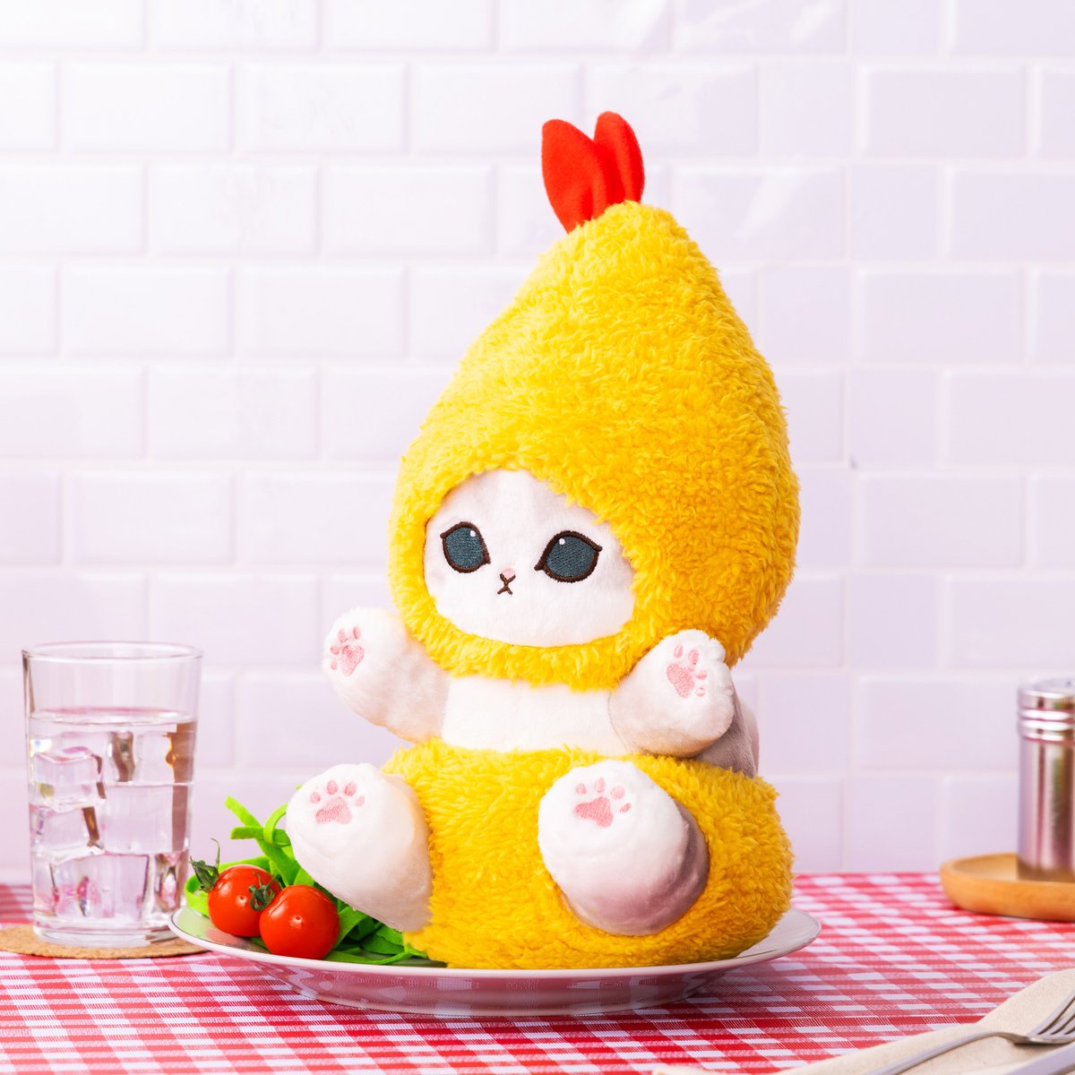 [PRE-ORDER] ตุ๊กตา แมวโมฟุ กุ้งชุบแป้งทอด Mofusand Shrimp Cat ขนาด S 28 x 15 x 18 cm นำเข้าจากญี่ปุ่น โมฟุซาน mofu mofusand ころりんえびにゃんぬいぐるみS
