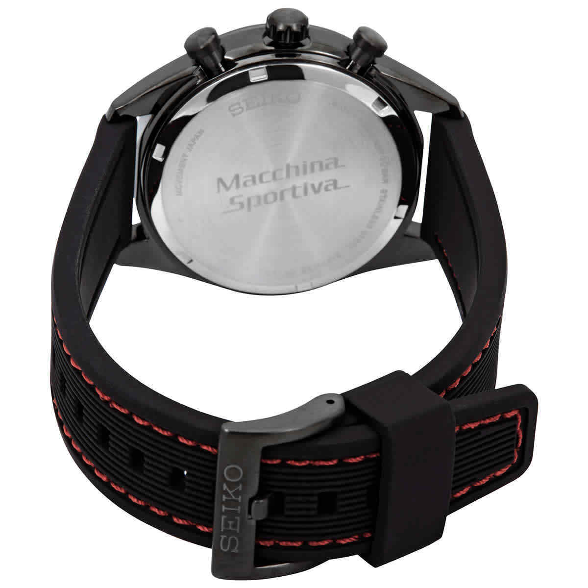 Seiko SSC777P1 นาฬิกาผู้ชาย Chronograph Solar Black Silicone Men's Watch