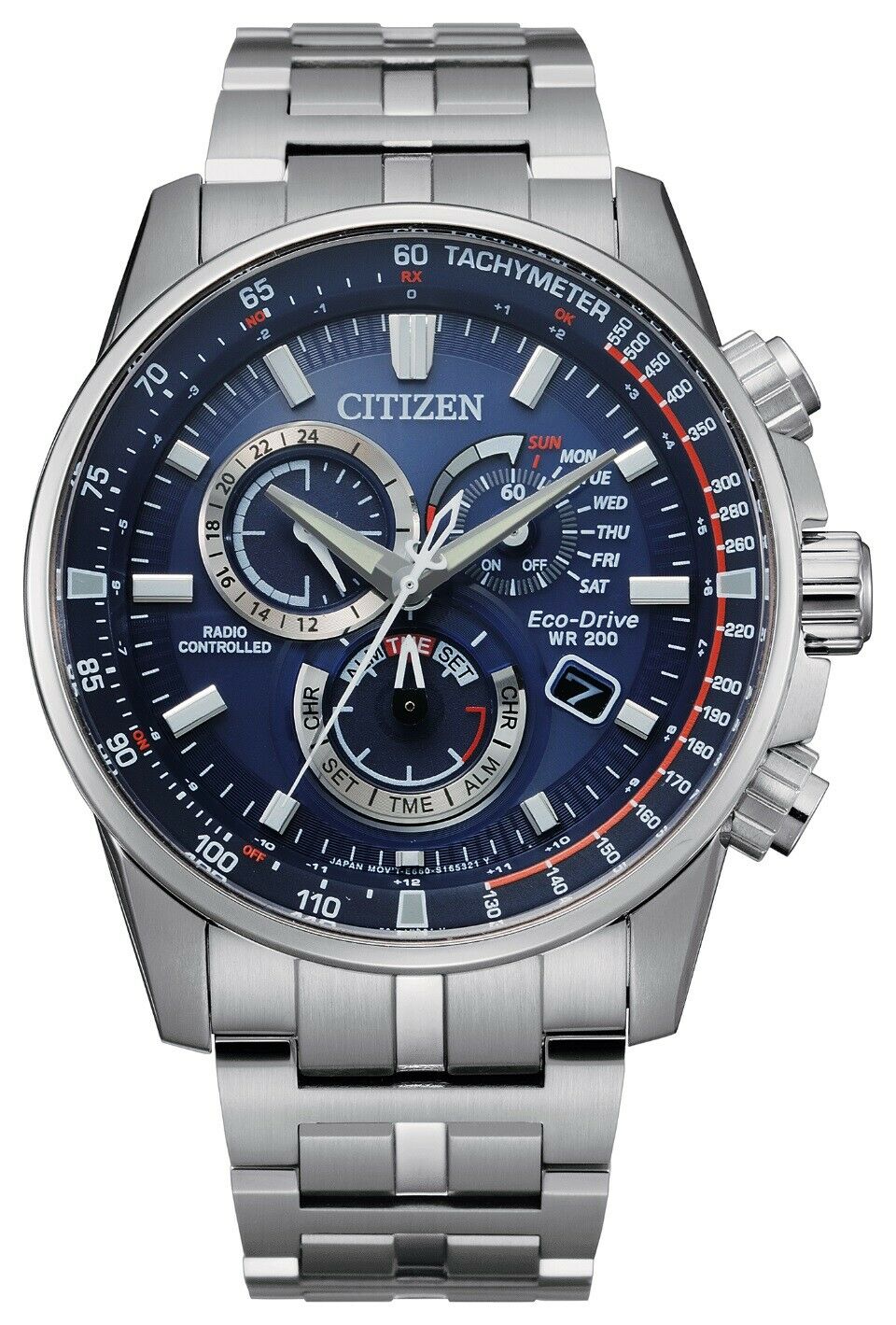 Citizen CB5880-54L นาฬิกาผู้ชาย Eco-Drive PCAT Radio Controlled Perpetual Chrono A-T Men's Watch
