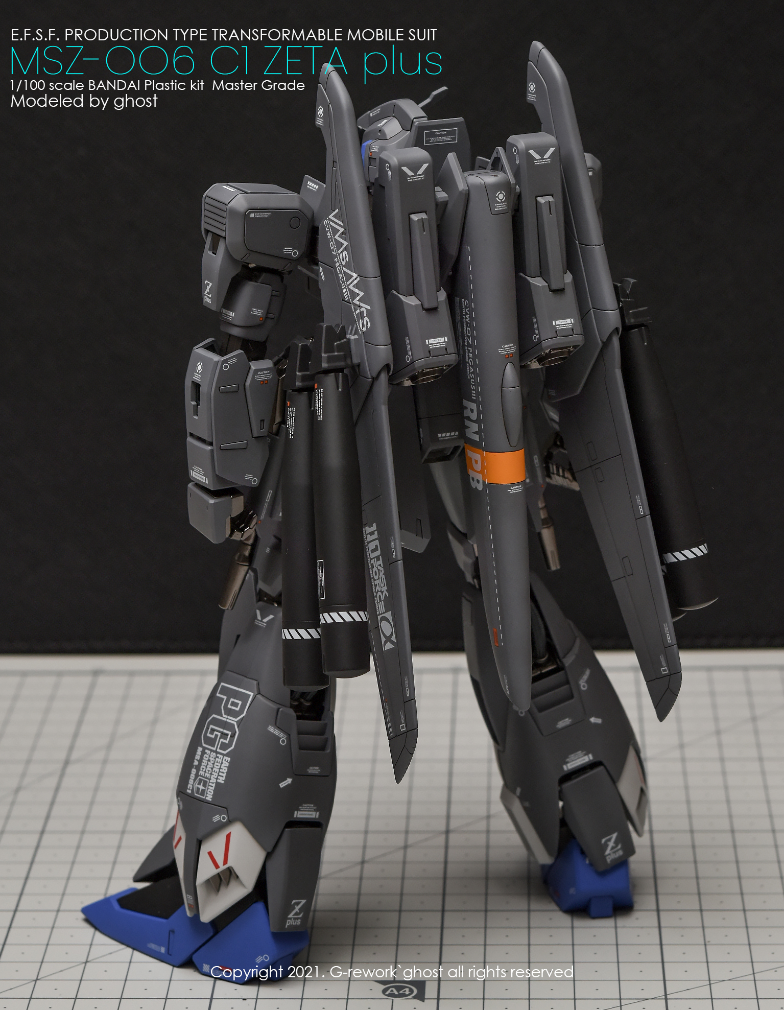 G-REWORK CUSTOM DECAL MG 1/100 ZETA PLUSE