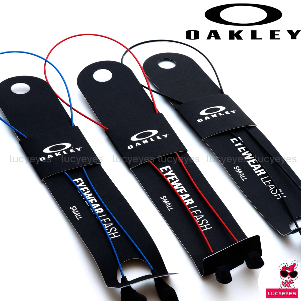 OAKLEY สายคล้องแว่น แบบสลิงเสียบที่ปลายขา สีแดง