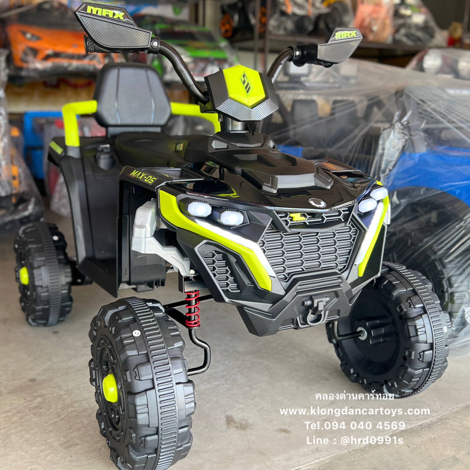 รถเด็กATVแบตเตอรี่💥มีรีโมท ใช้มือถือบังคับได้💥(ออกตัวสมูท, 2มอเตอร์ แบต12V4.5a, เล่นบูลทูธ usb mp3, มีโช้ค) รับน้ำหนัก50KG