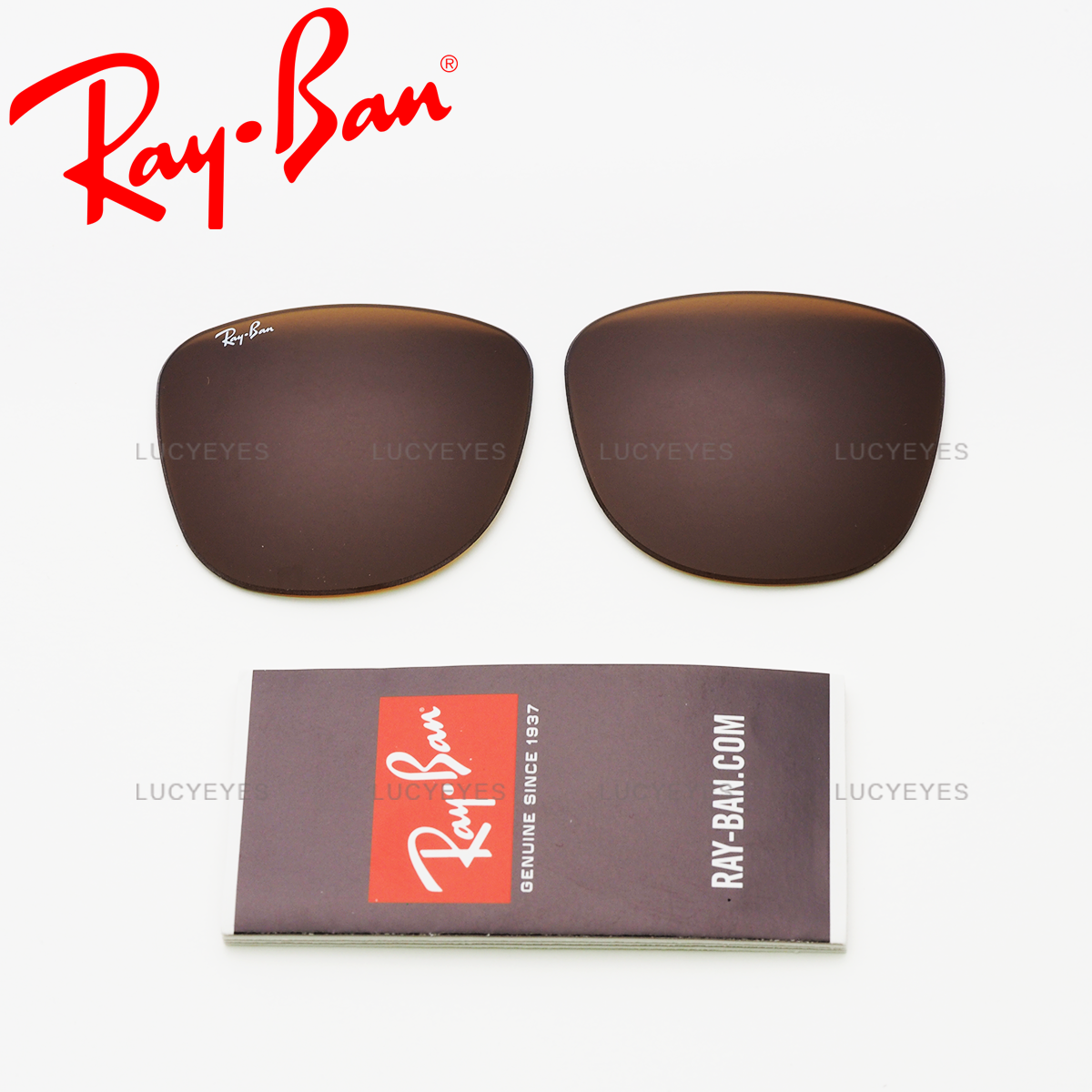 เลนส์ RAYBAN แท้ 100% RB2140F 954, WAYFARER เลนส์น้ำตาล B-15 (ขนาด 54)