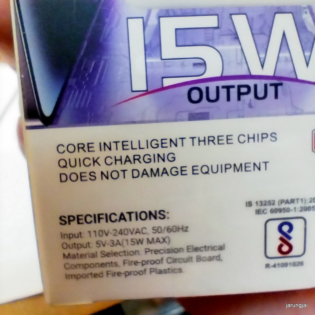 ชุดชาร์จ 15W usb-a สาย LN