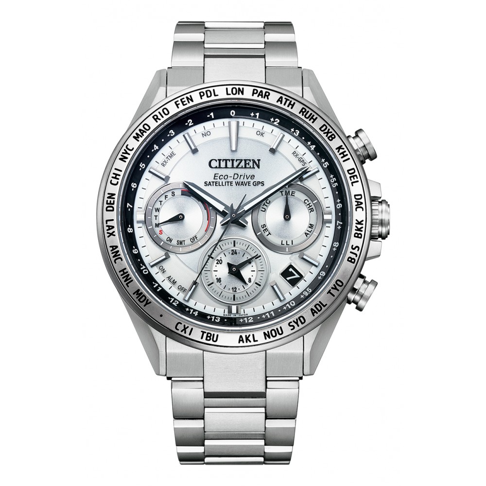 Citizen CC4010-80A นาฬิกาผู้ชาย Attesa Eco-Drive Satellite Wave GPS Titanium Made in Japan Men's Watch