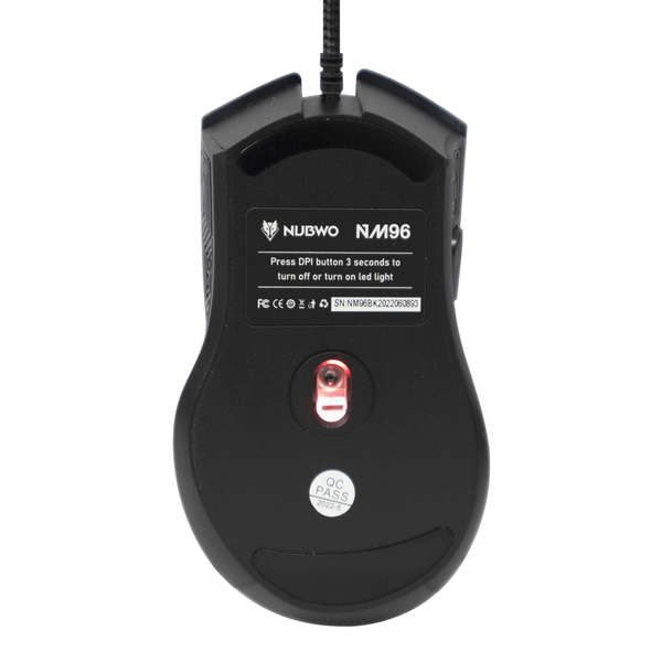 เมาส์เกมมิ่ง Nubwo NM-96 Gaming Mouse สวิสซ์เสียงเงียบ ปรับได้ 3600DPI มี 7 ปุ่ม ปรับสีไฟได้