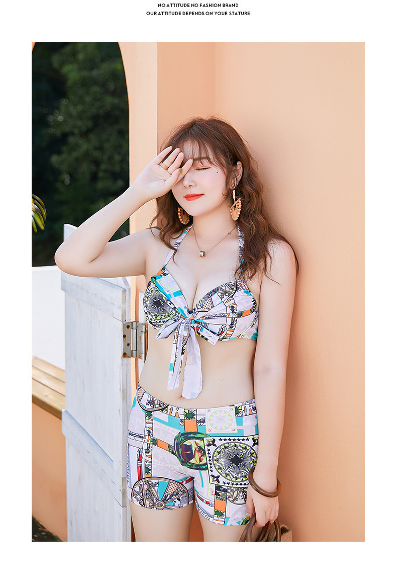 ชุดว่ายน้ำคนอ้วน 5xl พร้อมส่ง :ชุดว่ายน้ำไซส์ใหญ่เที่ยวทะเลสีเขียวแต่งลายกราฟฟิกผูกคอ set 3 ชิ้นมีบรา กางเกงขาสั้นและชุดคลุมแบบสวย น่ารักมากๆจ้า:บรารอบอก36-44นิ้ว เอว30-40นิ้ว สะโพก36-46นิ้ว เสื้อคลุมรอบอกกว้าง44นิ้ว