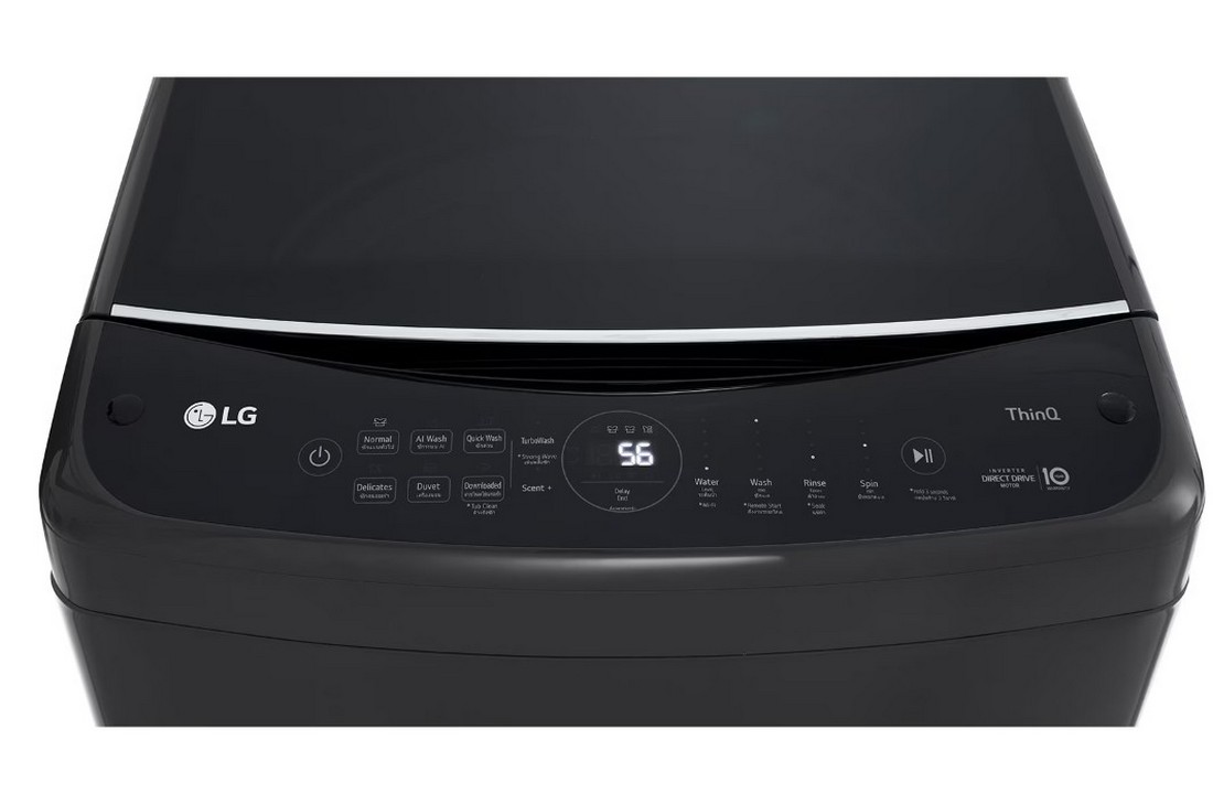 [ผ่อน0%] LG เครื่องซักผ้าฝาบน Inverter TV2521DV7B 21 KG สีดำ (ชลบุรีส่งฟรี)