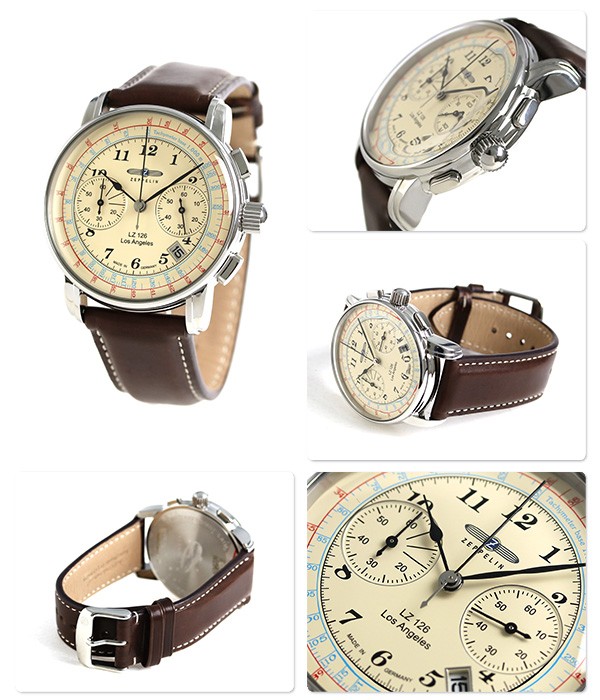 Zeppelin 7614-5 นาฬิกาผู้ชาย Series LZ126 Los Angeles Quartz Men's Watch