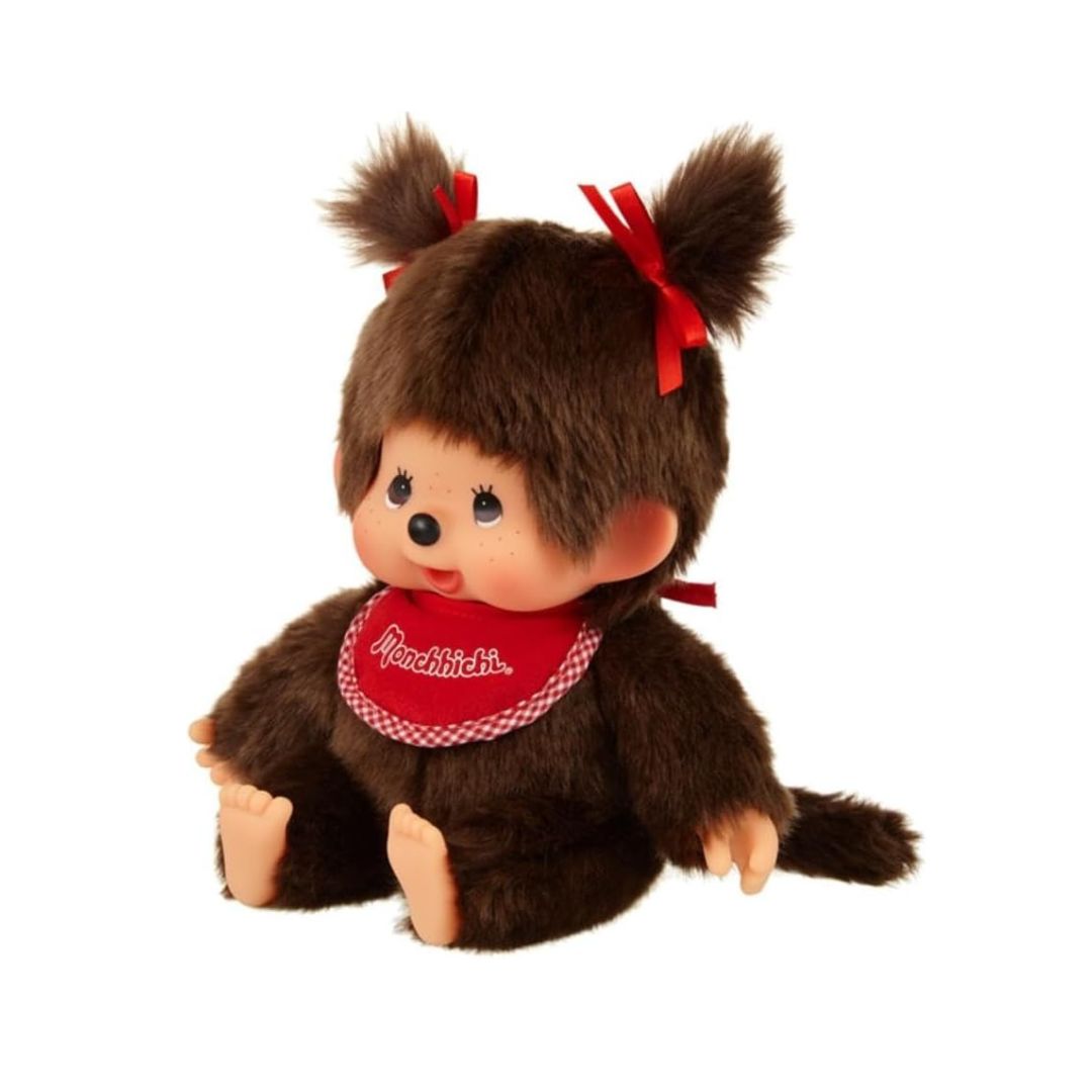 [PRE-ORDER] ตุ๊กตา ม่อนชิชิ 2 แกละ Size M ม่อนชิชิจัง Monchhichi Girl H22 x W16 x D13 cm นำเข้าจากญี่ปุ่น