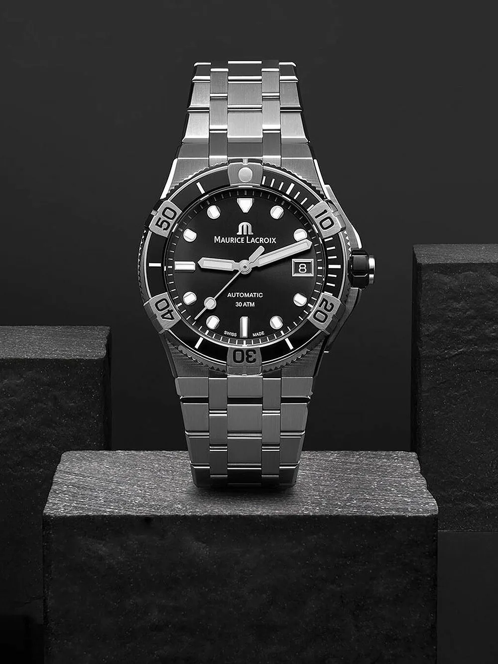 Maurice Lacroix AI6057-SSL2F-330-A นาฬิกาผู้ชาย Aikon Automatic Men's Watch