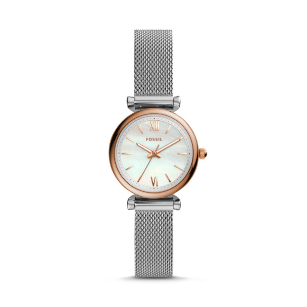 Fossil ES4614 นาฬิกาผู้หญิง Carlie Mini Three-Hand Stainless Steel Women's Watch